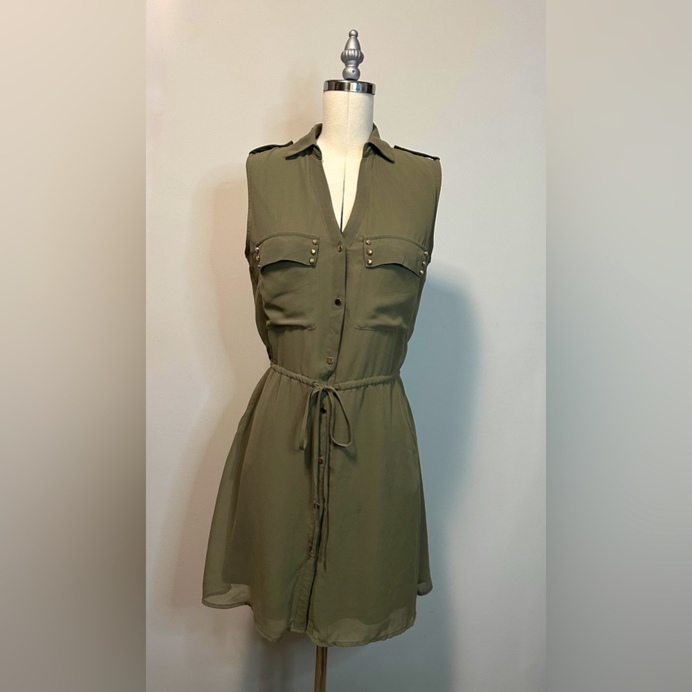 H&M Olive Army Green Dress Size 4